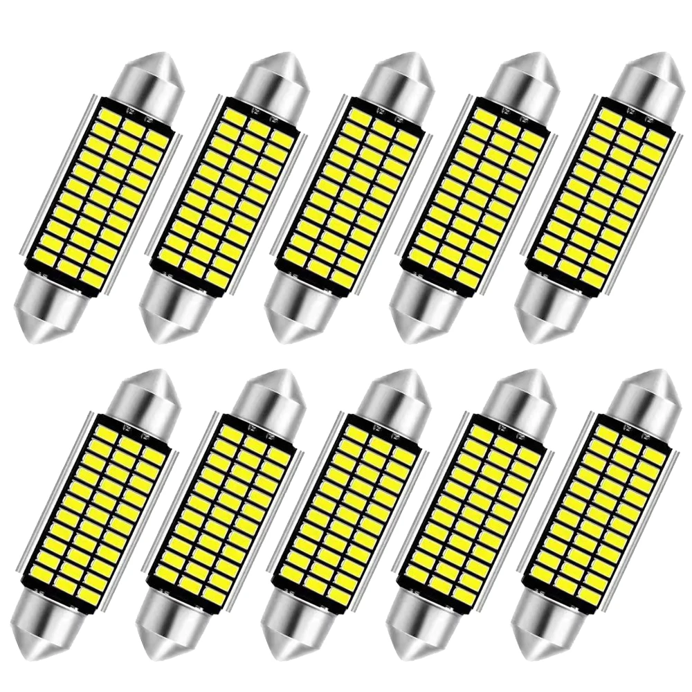 

2/10pcs Error Free C5W C10W 3014 LED Bulb 31 36 39 41 42mm Interior Reading Light Auto Dome License Plate Luggage Trunk Lamp