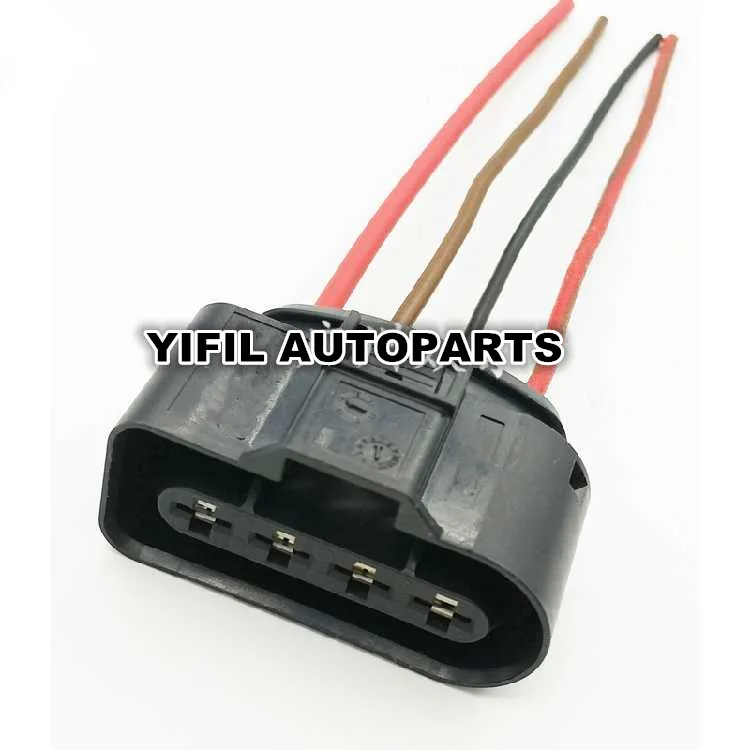 4 Pin/Way Fuel Pump Delivery Module Control Unit Plug Connector With 14AWG Wire Cable For VW Audi 4M0973724 4M0 973 724