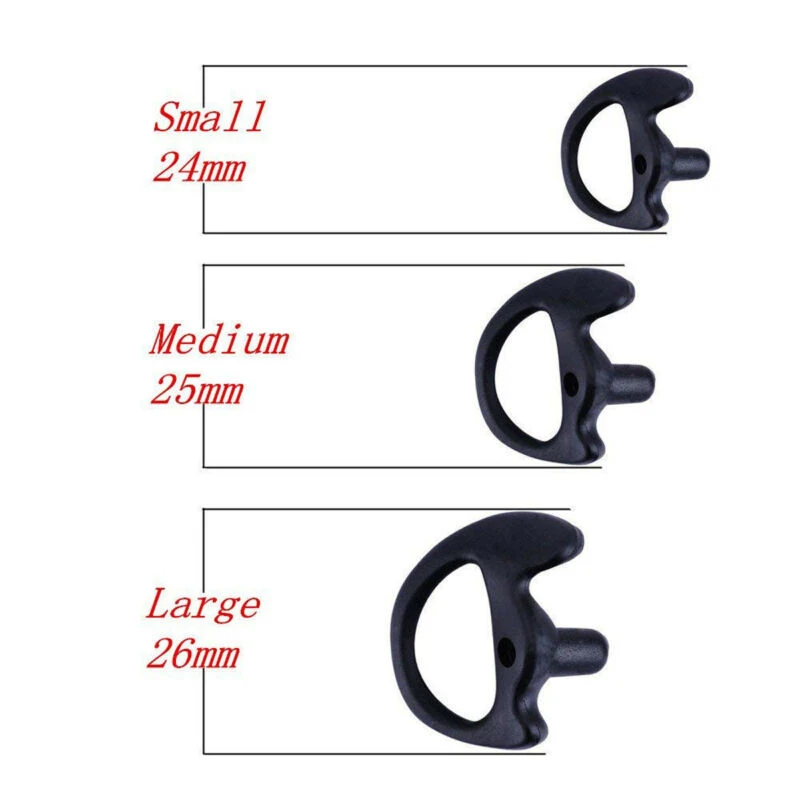 New Ear Molds Soft 2-Way Radio Earmold Replacing Earpiece Insert Acoustic Coil Tube audio kits Headphone Accessories 3 Colors