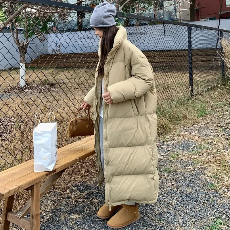 Parka manteau femme 2025 mode vers le bas coton veste épaissir hiver ample longue veste femme coupe-vent imperméable vêtements d'extérieur chauds