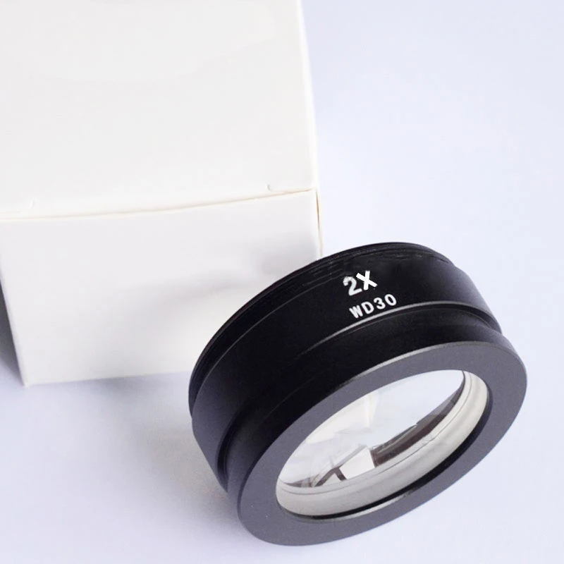 Kailiwei 2X Độ Phóng Đại Mục Tiêu Phụ Trợ Ống Kính Máy Ảnh Kính Hiển Vi Ống Kính Cho Trinocular Stereo Zoom Kính Hiển Vi Phụ Kiện