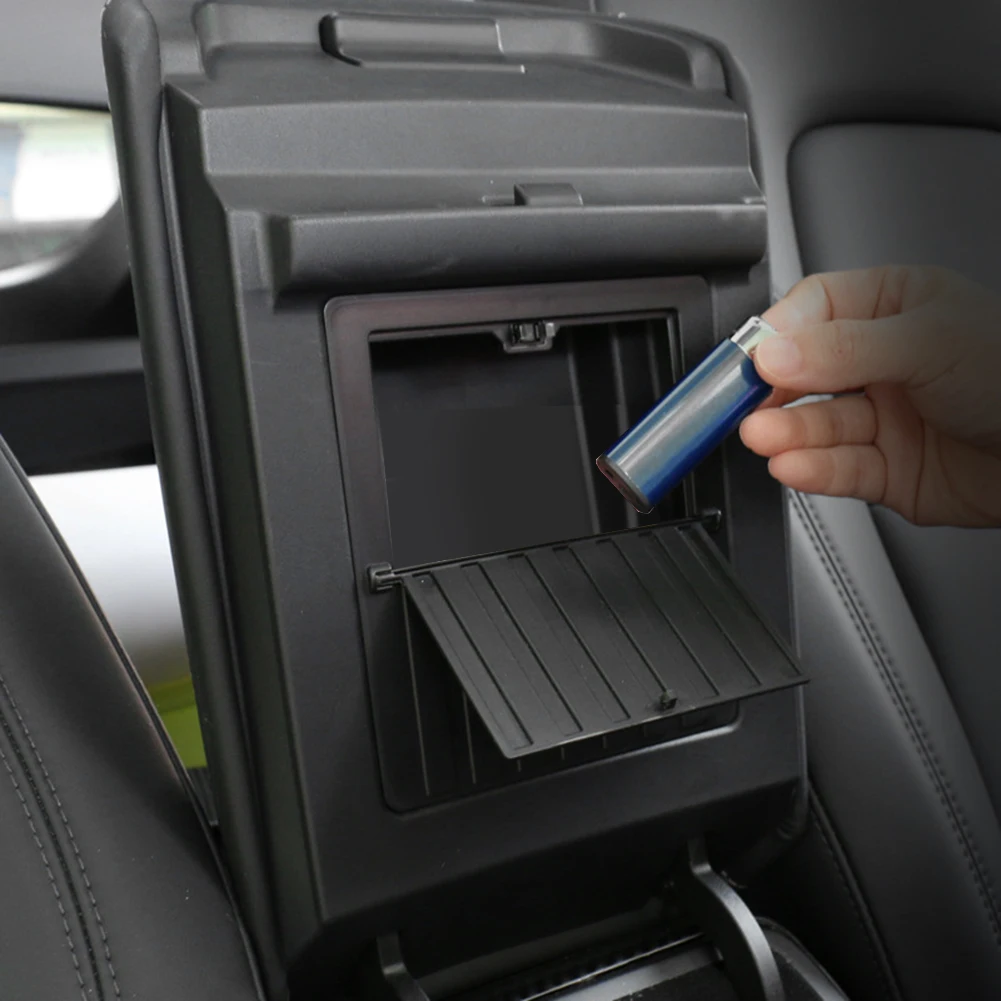 

One-Touch Hidden Storage Box Centre Console Armrest For Tesla Model 3 Y 21-23 The Storage Box Can Hold Small Objects