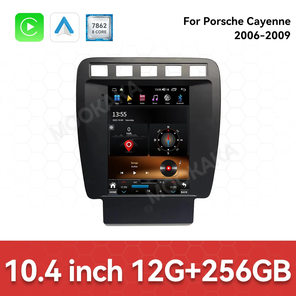 

10.4 Inch Car Radio For Porsche Cayenne 2006-2009 Carplay Android Auto Multimedia Player GPS Navigation Head Unit Stereo Screen