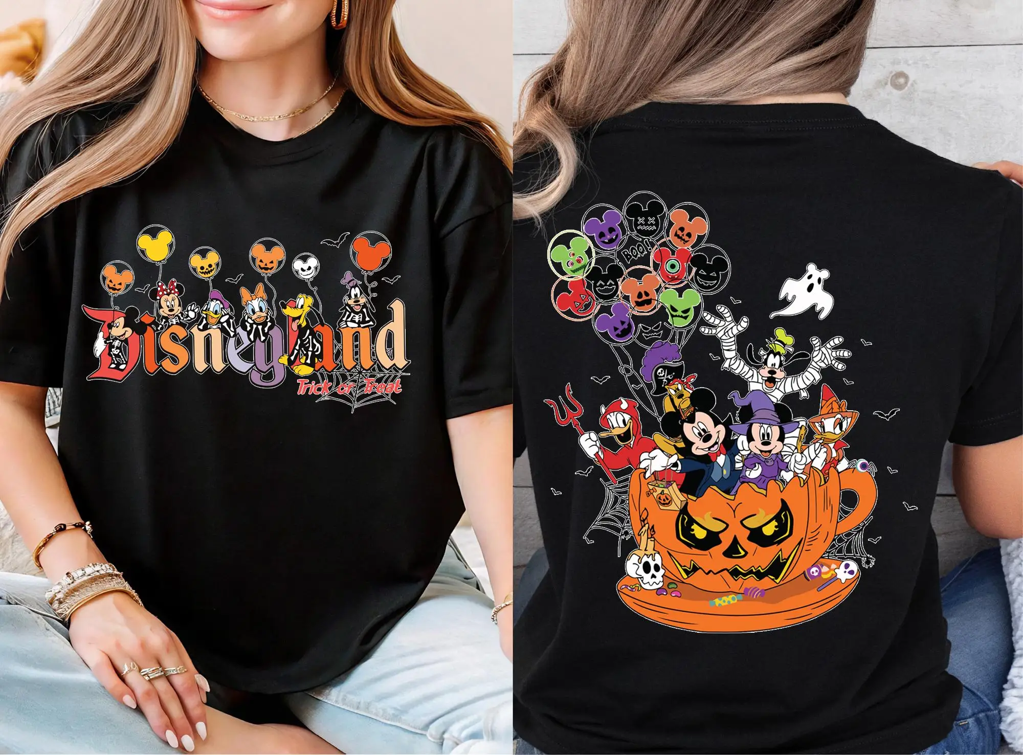 

Лето 2025 г., новый рай, рубашка на Хэллоуин, рубашка с Микки и Коо, футболка на Хэллоуин, футболка с призрачным сезоном