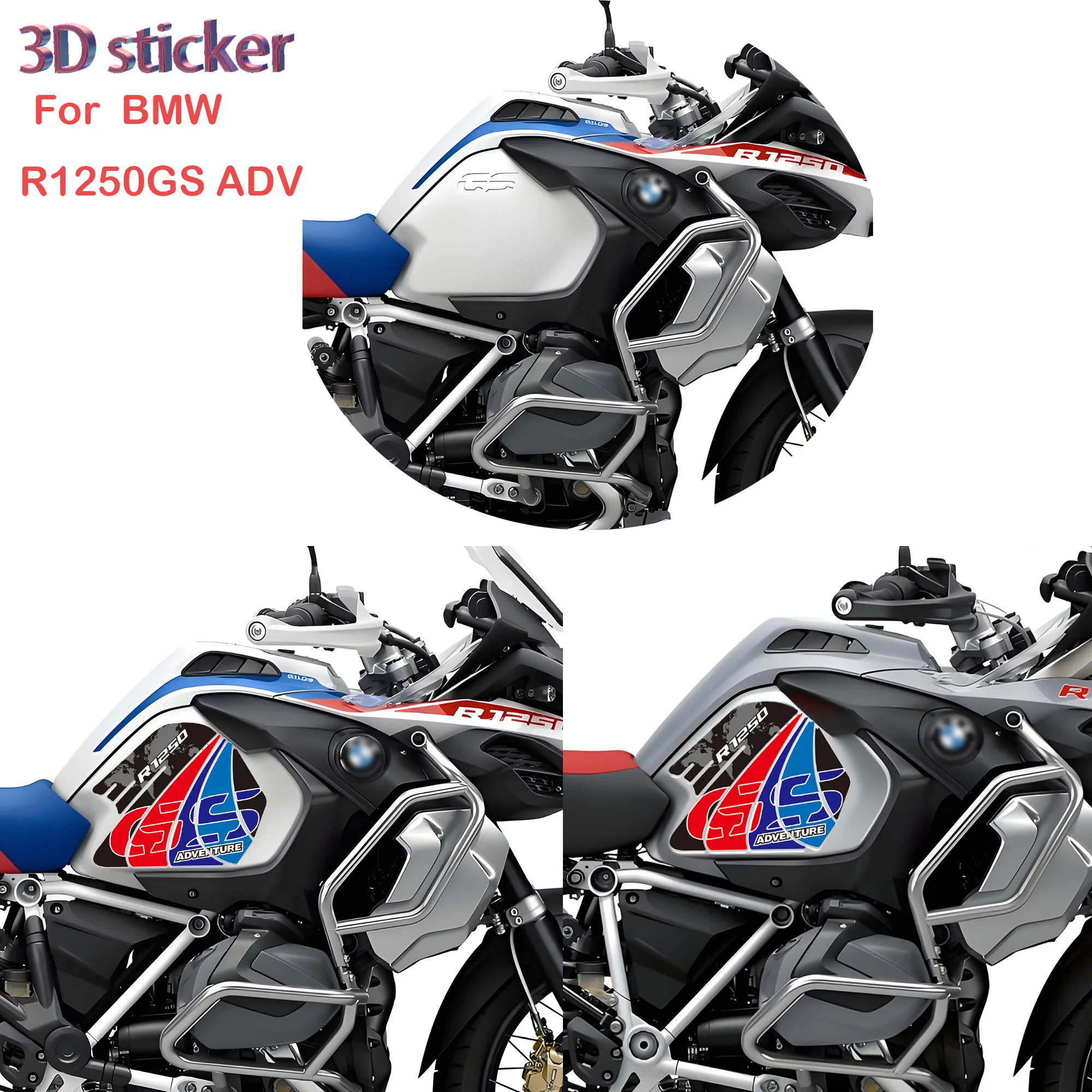 3D Stickers Protections and Decorations Side Motorcycle Tank Compatible with BMW R1250GS R1250 GS R 1250GS Adventure