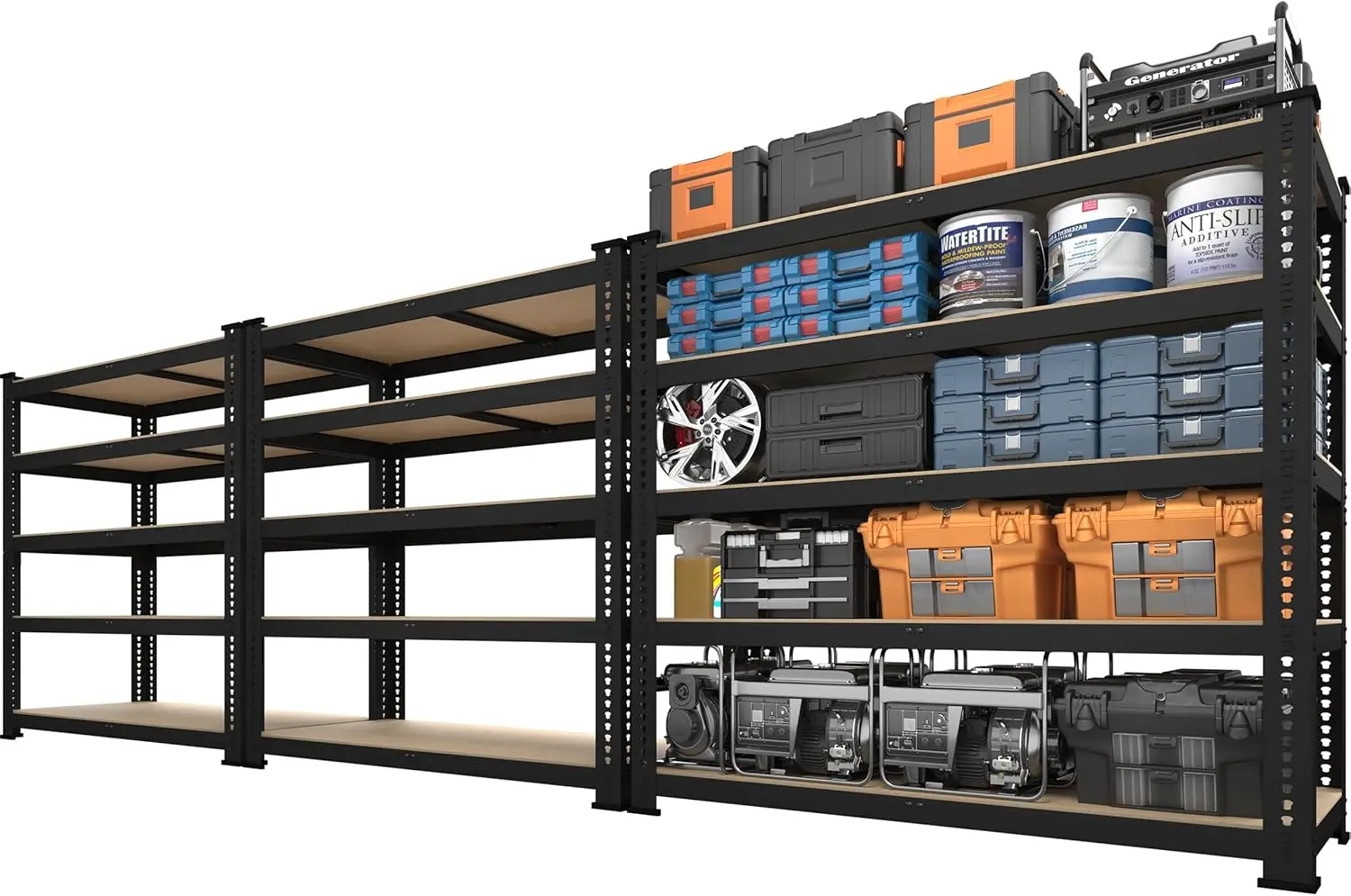 Heavy Duty Storage Shelves Adjustable Metal Garage Shelving Unit, Standing Utility Shelf