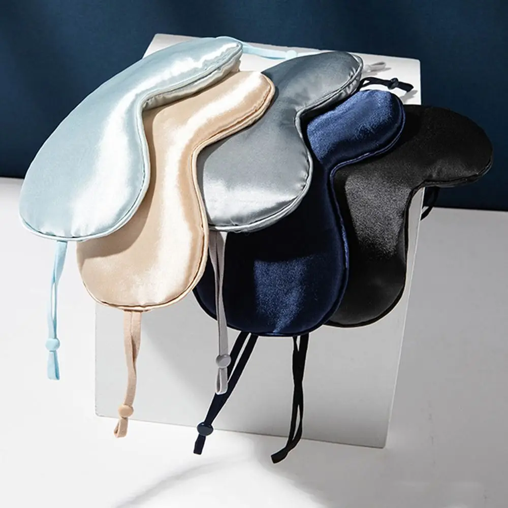 Fashion Shading Sleeping Mask Ventilate Mulberry Silk Sleeping Eye Patch Hanging Ear Breathing Relax Silk Sleep Eye Mask Men