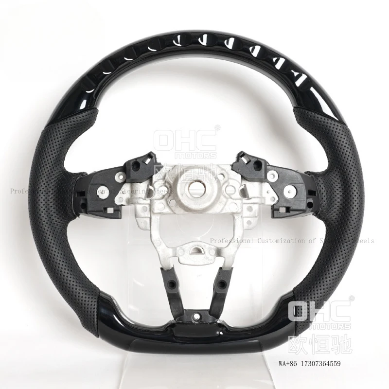 Suitable for 2016-2019 Mazda MX5 Miata, piano black spray-coated steering wheel modified with titanium disc