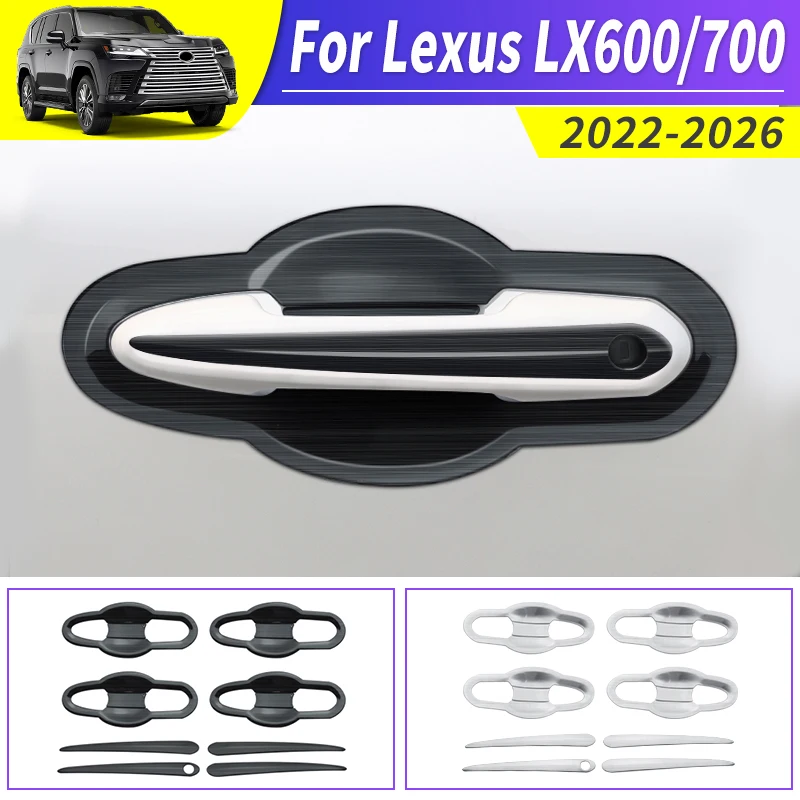 

Для Toyota Lexus 2022-2025 LX600 LX700 600, крышка дверной ручки автомобиля, защита от царапин из нержавеющей стали, внешняя отделка