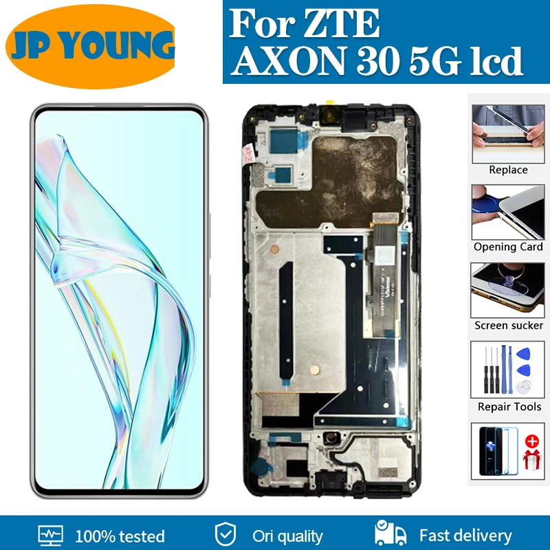 

6.92'' Original For ZTE AXON 30 lcd A2322 LCD Display Touch Screen Digitizer Assembly For AXON30 A2322 A30 Display with frame