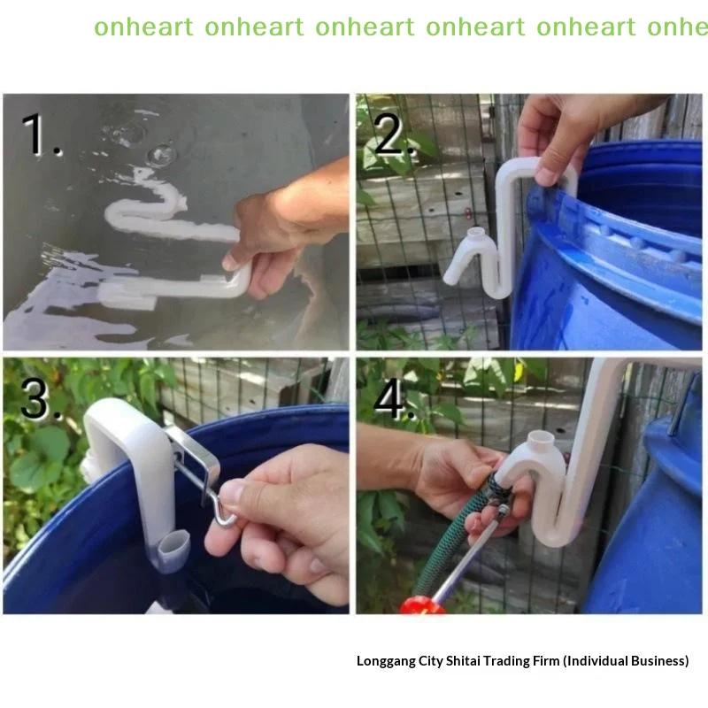 [C]Self Priming Siphon Hose No-Drill Overflow Pipe Auto Drain And Fill Rainwater Transfer Overflow Pipe Tools Garden Hose Hook