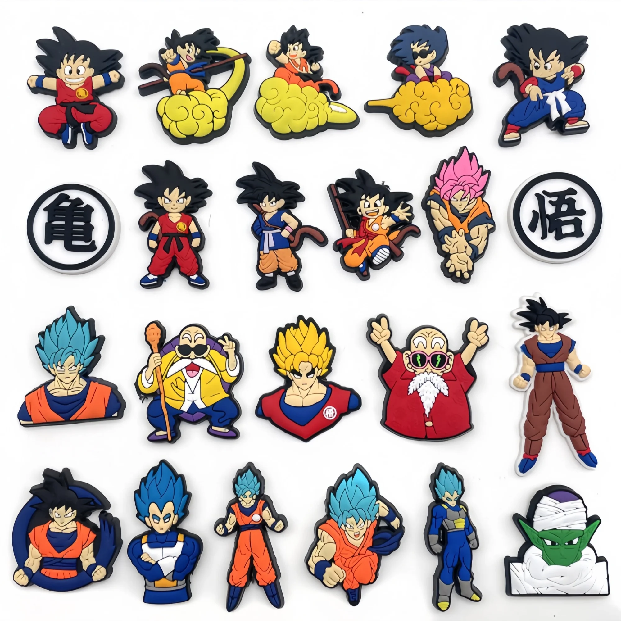 1/10/40PCS Dragon Ball Combo Anime Shoe Charms Goku and Master Roshi DIY Shoe Decorations, Perfect Choice for Party Gifts