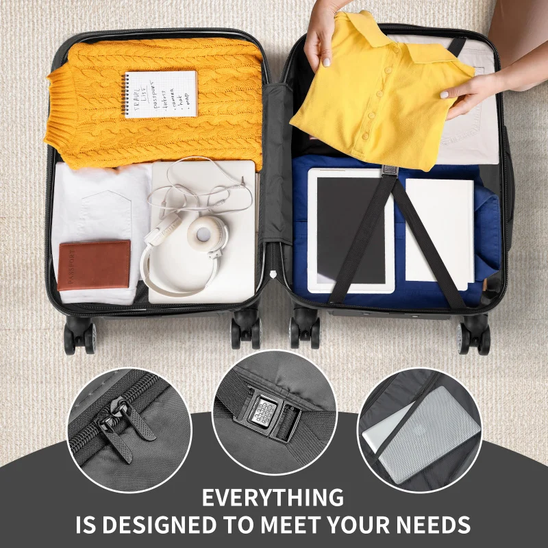 Набор из 3 чемоданов из 3 твердых чемоданов из АБС-пластика + ПК с замком TSA, 4 вращающимися колесами, легкий дорожный чемодан на тележке для переноски Che