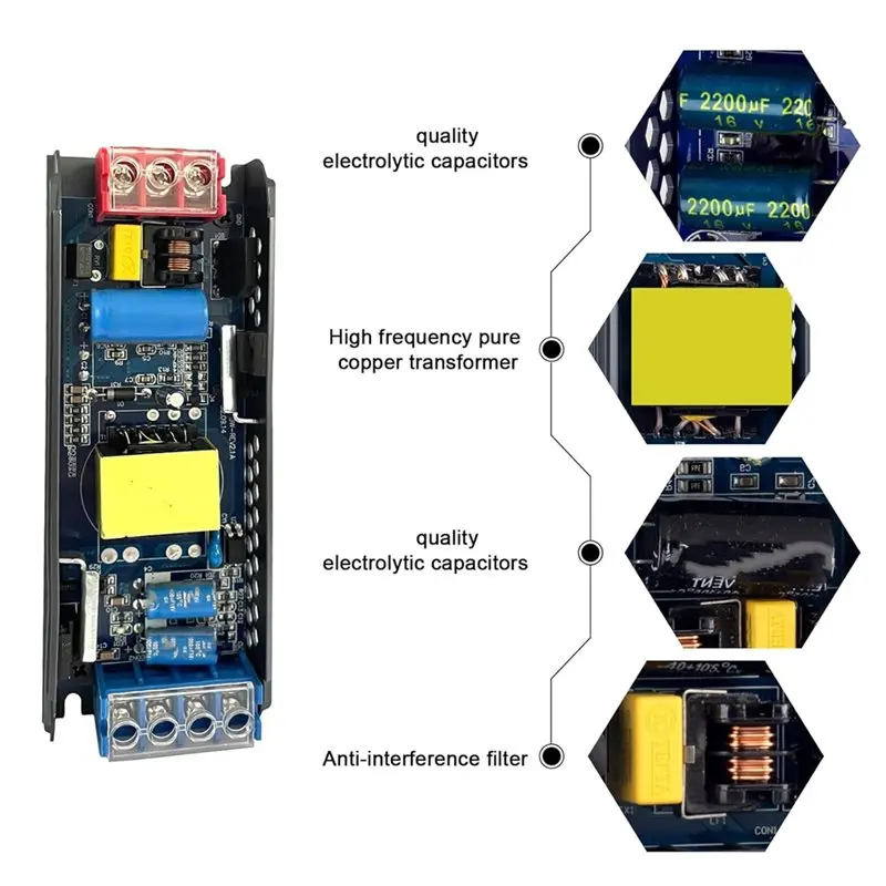 【LAST CHANCE】LED Driver 200W 24V DC Low Voltage Power Supply Transformer Adapter AC 110V To 24V DC Converter