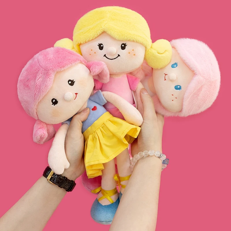 9 Styles Cute Ballet Girl Plush Doll Set Soft Stuffed Rag Doll Kawaii Cartoon Plush Toy Sleeping Companion Doll Birthday Gift
