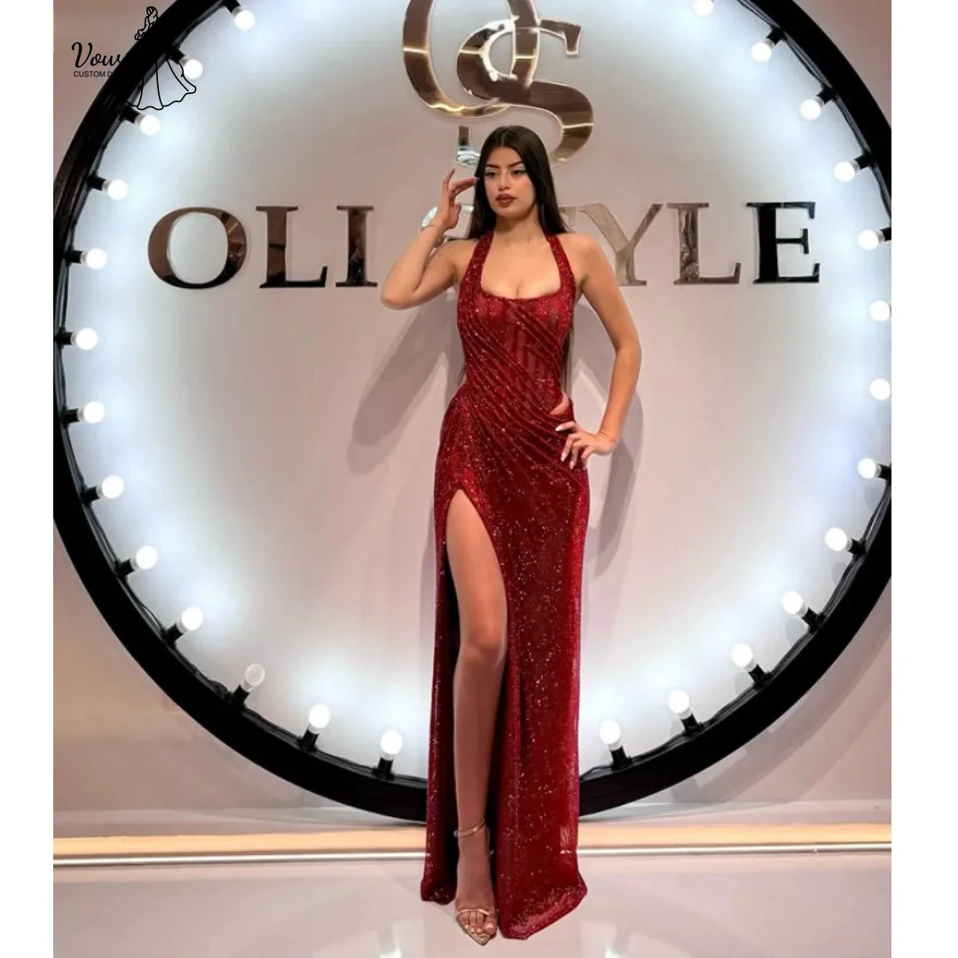 

Vows Prom Dresses 2025 Luxury Prom Dress 2025 Custom Made Dresses for Special Events Sling Sequins Straight Tube Ball Gown Dress