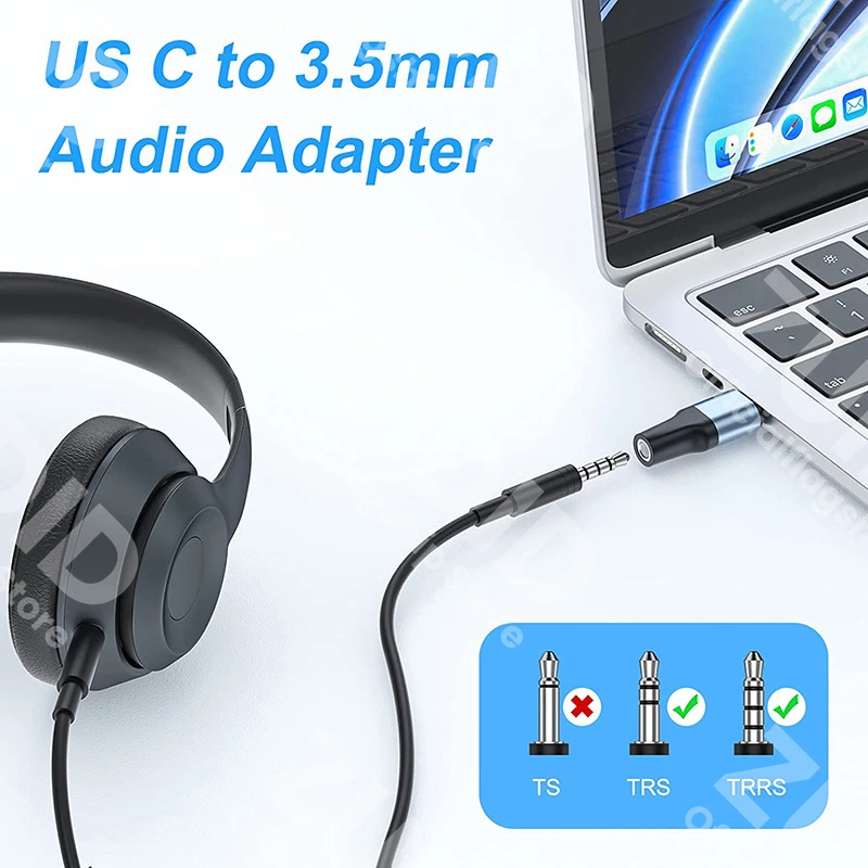 USB Type C to 3.5mm Earphone Magnetic Adapter Type C DAC Digital Audio HiFi 3.5mm Jack Aux Converter For Xiaomi Redmi Samsung