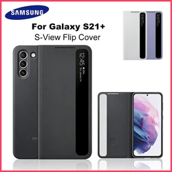 Original SAMSUNG Galaxy S21+ S21Plus Clear View Case EF-PG996 S-View Flip Cover Intelligent Cases for Galaxy S21+
