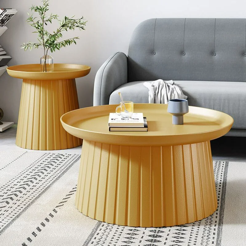 

Nordic Round Plastic Living Room Home Coffee Table Small Apartment Small Round Table Simple Sofa Side Tables Simple Balcony Desk