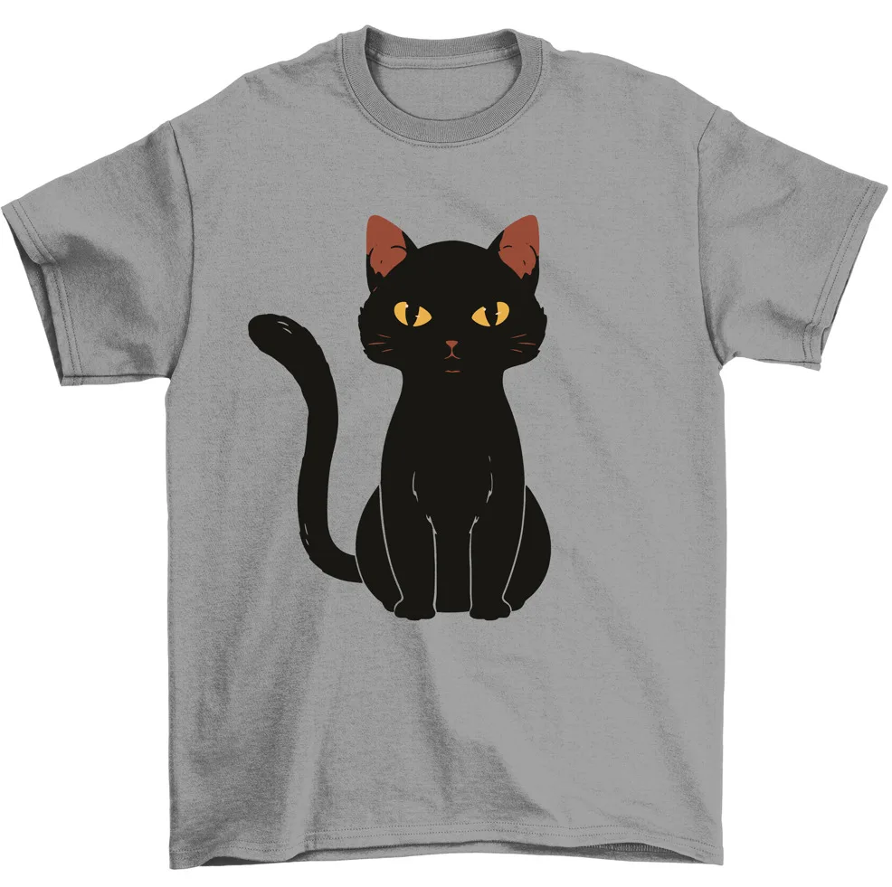 Sitting Kitty Cat Lovers T-Shirt Men Women Unisex High Quality 100%Cotton Short Sleeve