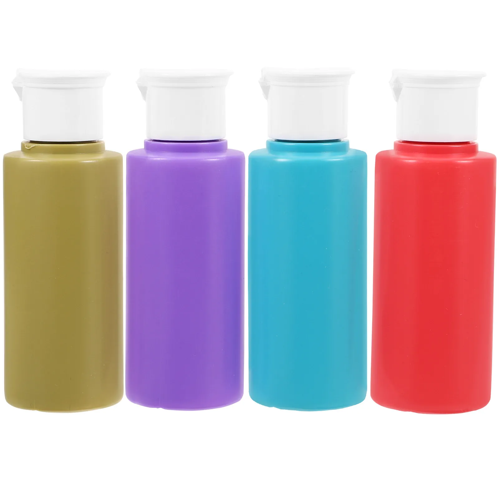 

4Pcs Compact Travel Squeeze Bottle Set Small Lightweight Empty Lotion Bottles for Shampoo Body Wash Refillable Portable Use