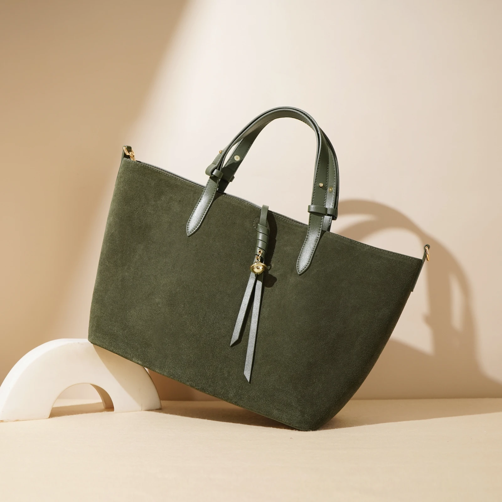 

Suede Leather Tote Bag for Women Handbag and Purses Luxury Casual Tote Big Capacity Shoulder Brown Purses 2025 New