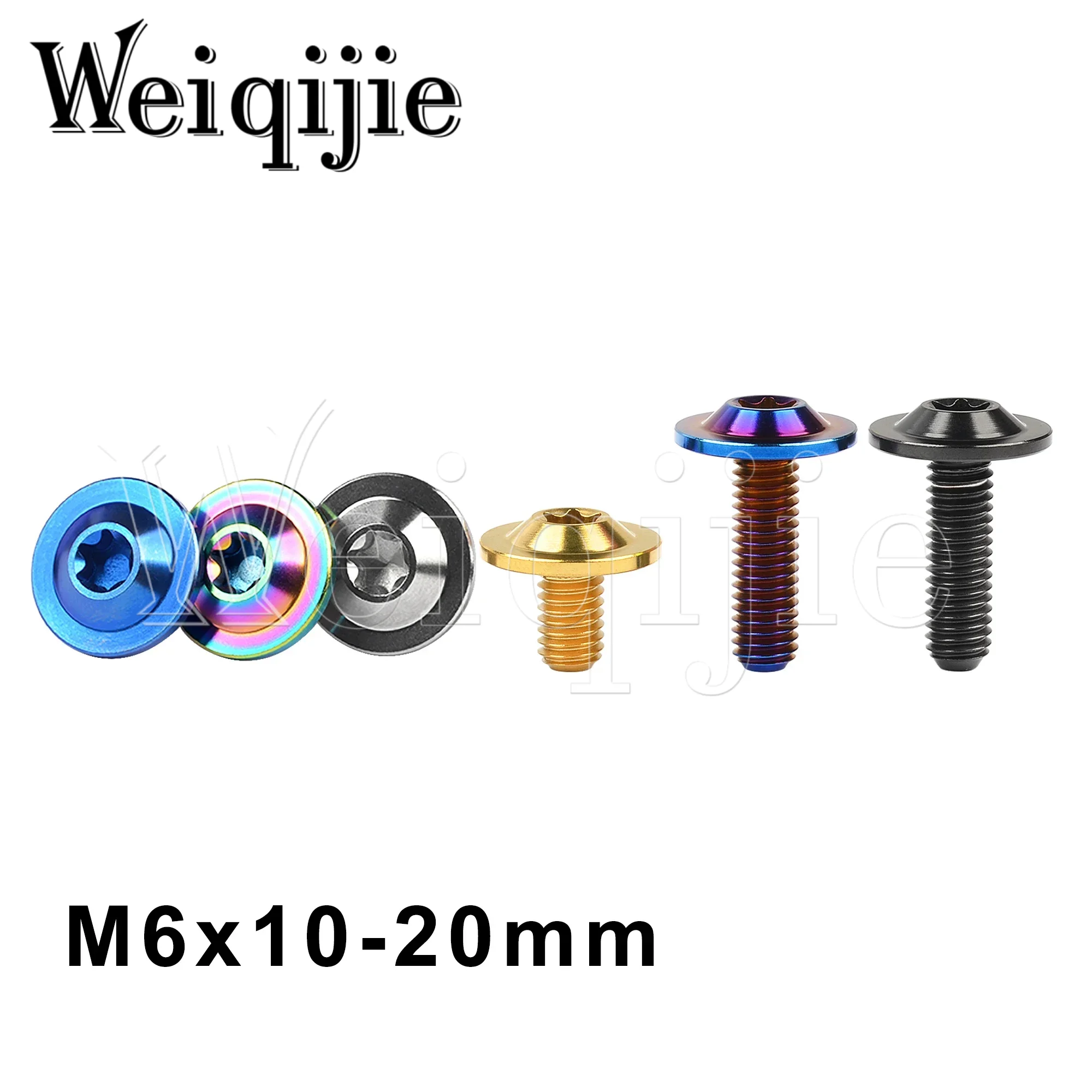 

Weiqijie Titanium Bolts M6x10 15 20mm Torx T30 Torx Head Screws For Bicycle Motorcycle Fasteners