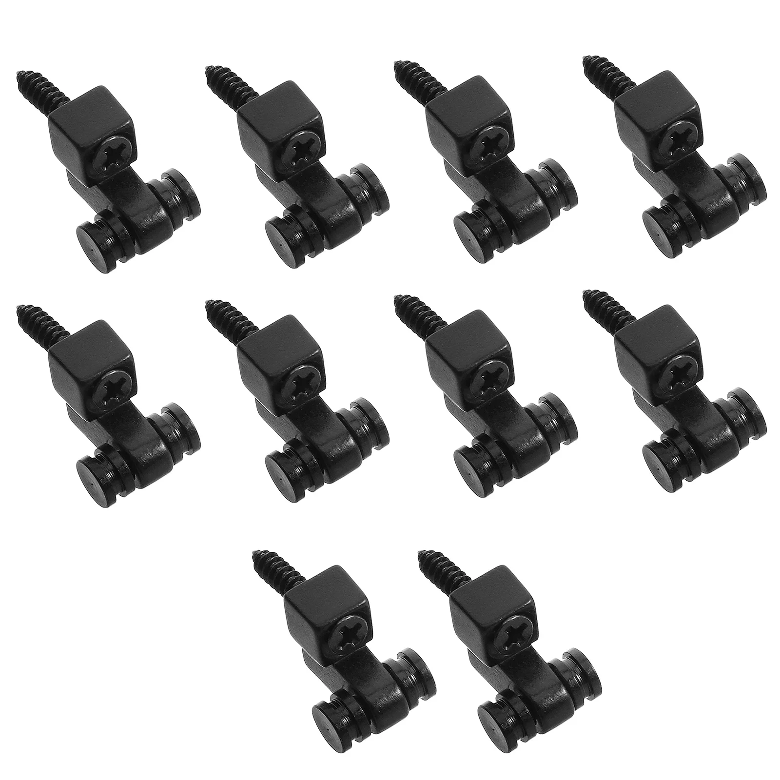 

10Pcs Electric Guitar String Retainers Black Roller Metal String Trees Headstock Parts Guitar Accessories Durable