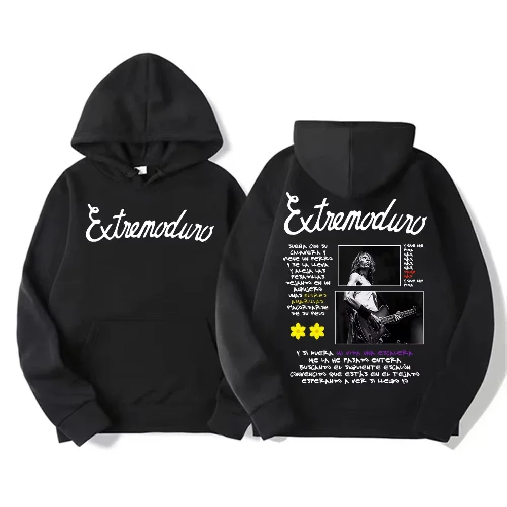 Rock Band Extremoduro Tour 2026 Merch Hoodie Men Women Fashion Retro Casual Cozy Sweatshirt Hip Hop Punk Style Oversized Hoodies