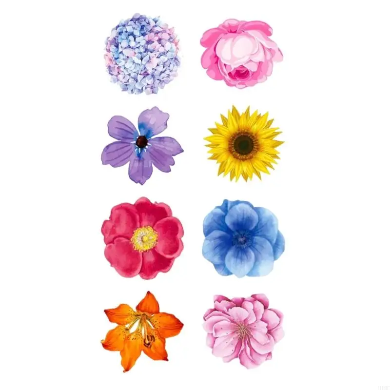 918c 500pcs Цветочная наклейка