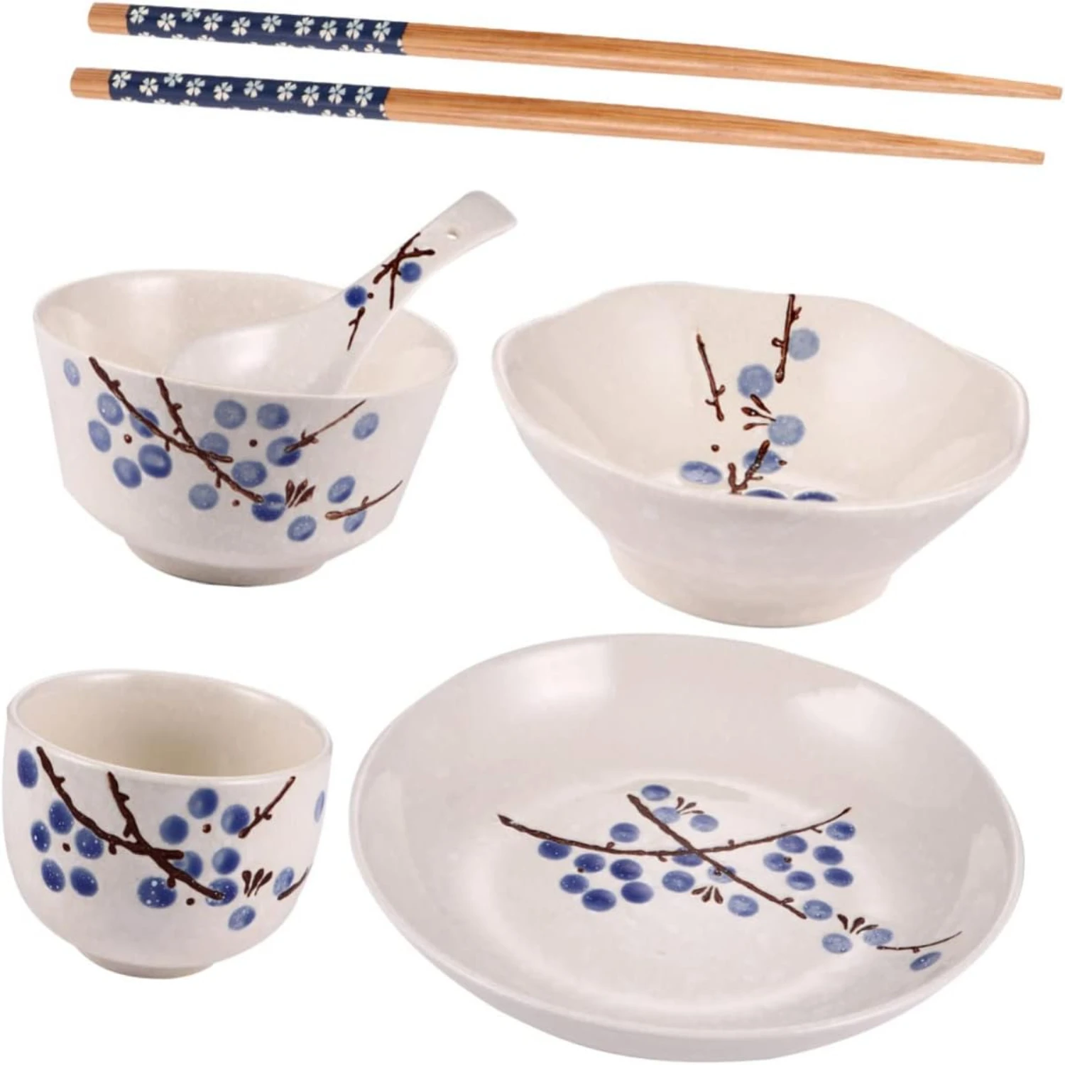 Experience an Indulgent Dining Atmosphere with this Elegant and Opulent Japanese Handcrafted Porcelain Ceramic Dinnerware Set - 