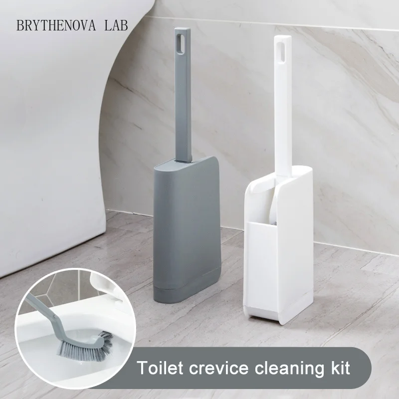 Toilet Brush Rubber Head Holder Cleaning Brush for Toilet Hang Wall Household Floor Cleaning Bathroom Accessories
