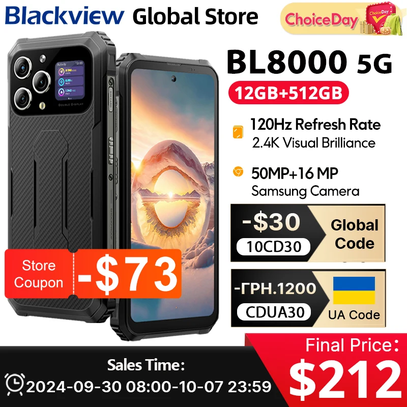 Blackview BL8000 5G Rugged Smartphone 6.78