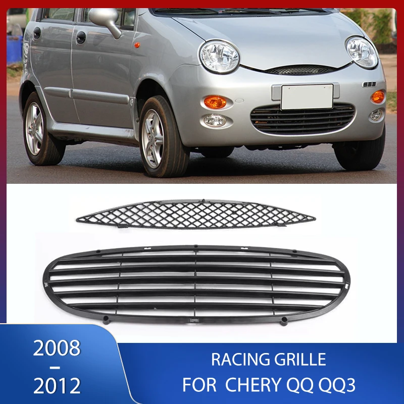 

Car Front Bumper Lower Racing Grille Mesh Grill Panel Cover Trim For CHERY QQ QQ3 2008 2009 2011 2012