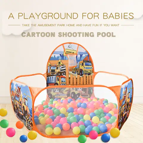 Children's Cartoon Engineering Car Shooting Pool Ocean Ball Pool Toys