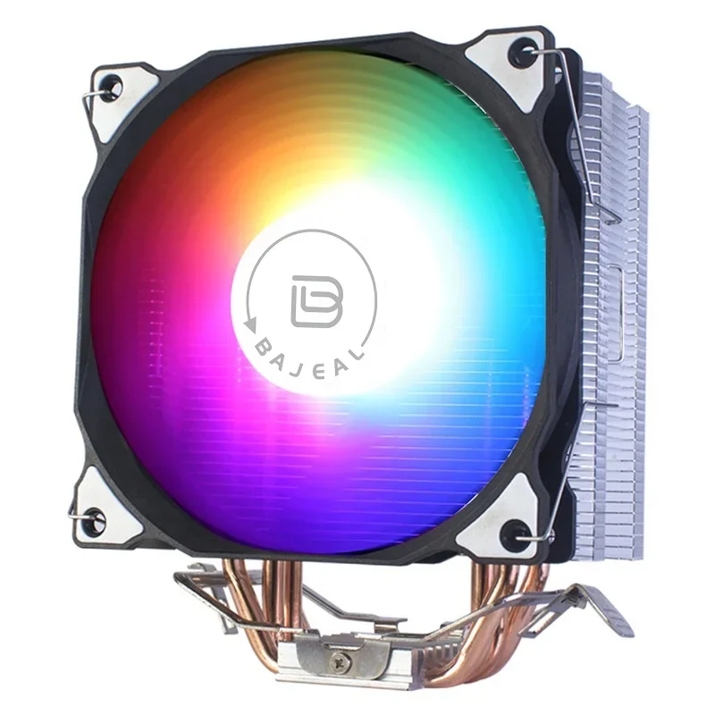 High-Performance RGB CPU Air Cooler With Rainbow Lighting, 2 Heat Pipes, And Cooler Cooling Fan Quiet Ventilador Accessories