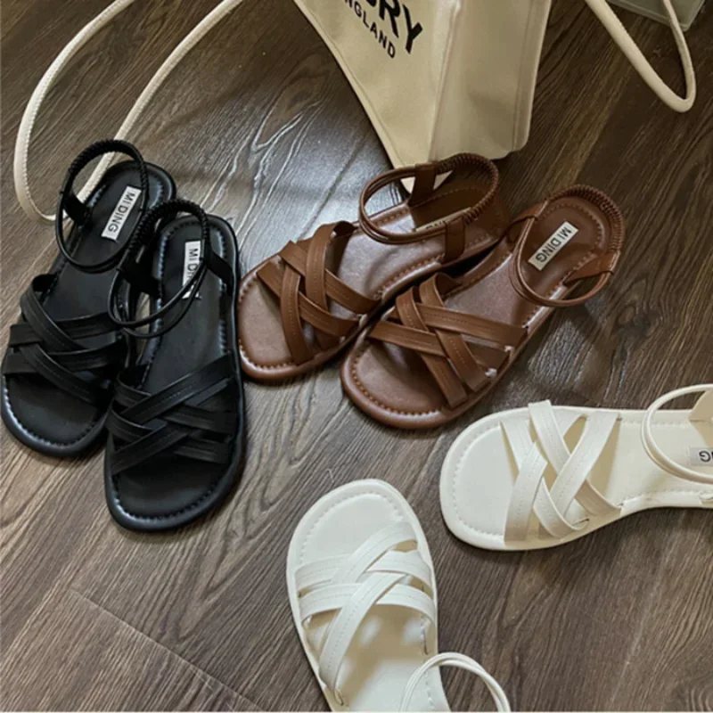 

Mujer Casual Summer Footwear Women Sandals Classics Ankle Strap Summer Sandals Flat Shoes for Women Soft Sole Flat Shoes Women