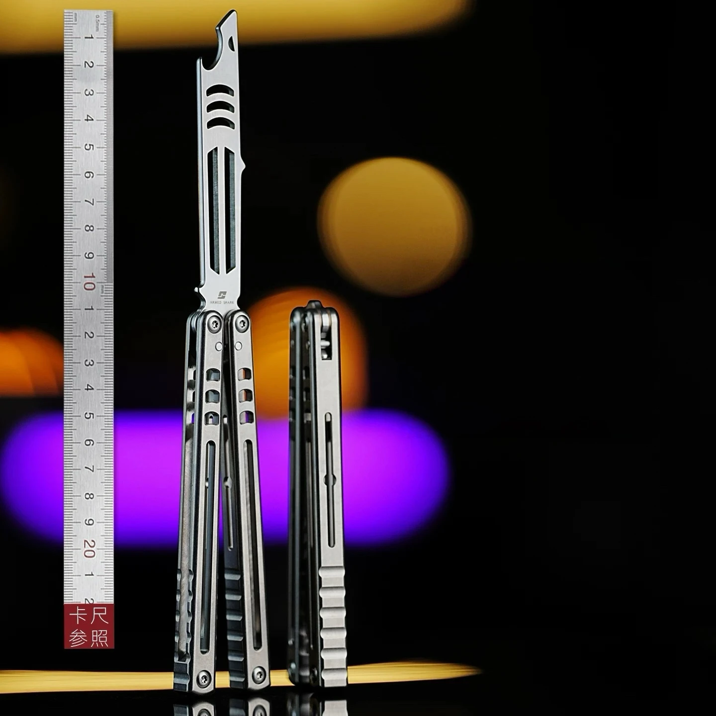 

Открывалка для бутылок Armed Shark Titanium Shark, EDC-инструмент с рукояткой Channel Handle и креплением Zen Pins, копия из сплава