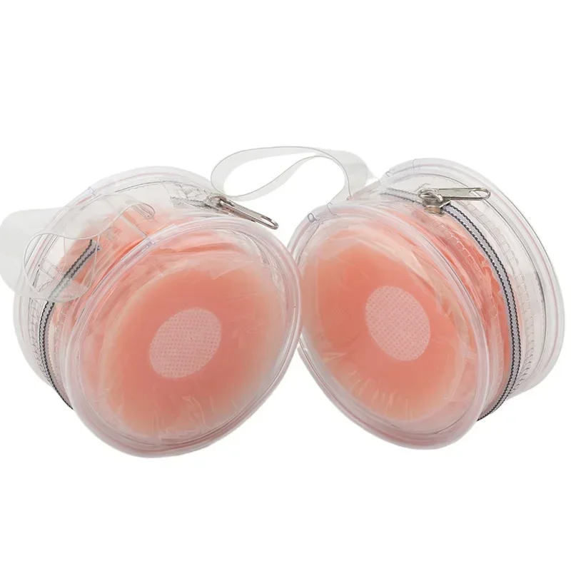 10 Stück wiederverwendbare Damen-Bruststraffungs-Nippelabdeckungen, unsichtbar, selbstklebend, trägerlos, rückenfrei, zum Aufkleben auf BH, Silikon-Brustaufkleber