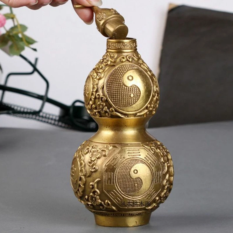 

Bagua gourd ornaments, family decorations, wealth seeking, home furnishings, indoor opening, Hu Lu Chinese style decorations