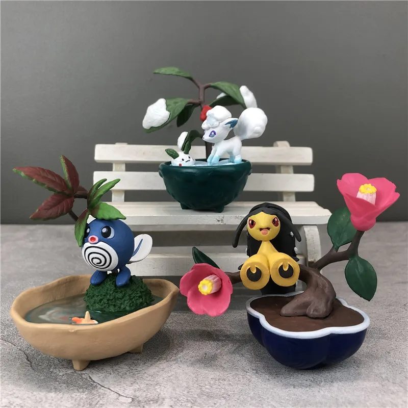 ReMent Pokemon Bonsai Collection Blind Box Pikachu Mawile Ho-Oh Model  Toy Figure Anime Desktop Ornament