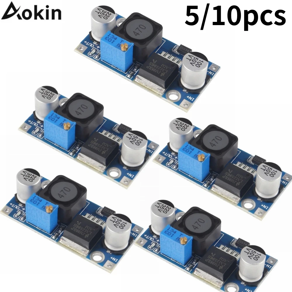 Aokin 5/10pcs XL6009 Boost Module DC-DC Adjustable Module DC3.0-30V to DC5-35V Output Voltage Power Converter Circuit Board