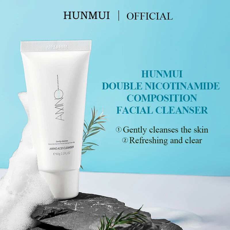 

Double Nicotinamide Amino Acid Facial Cleanser - Deep Cleansing, Dense Micron Foam, Moisturizing, Gentle & Non - Irritati