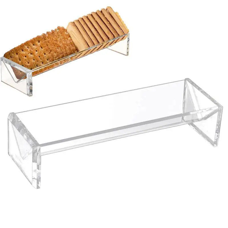 Cracker Server Biscuit Stand Appetizer Serving Tray Clear Acrylic Cracker Holder With Food Display Tray For Carnival Wedding