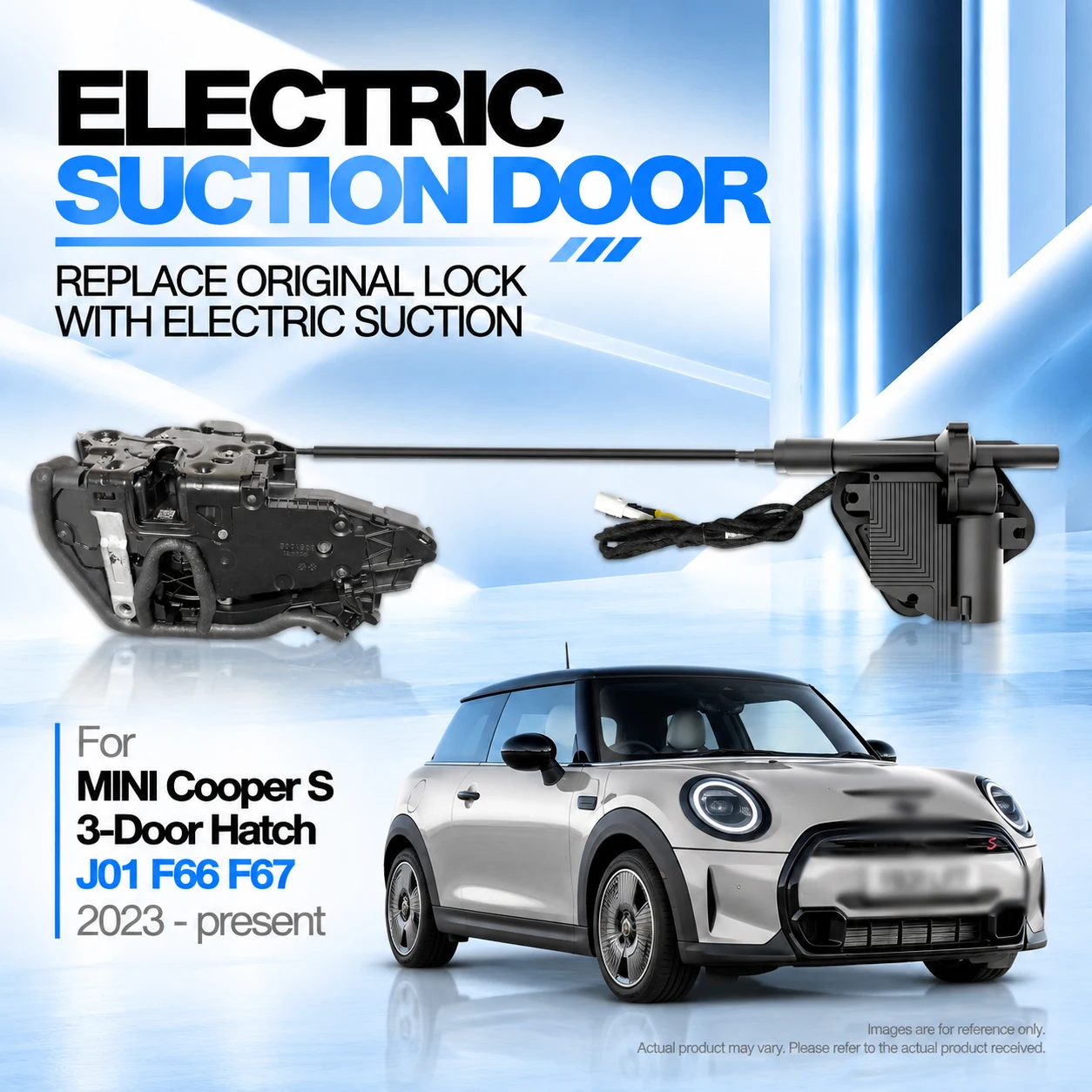 For MINI Cooper S 3-Door Hatch J01 F66 F67 Car Specific Electric Soft Close Door Lock Replacement Kit Auto Suction Door Upgrade
