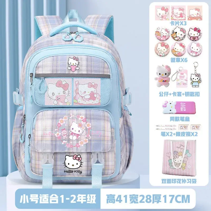 Sanurgente-Sac à dos Hello Kitty pour enfants, cartable grande capacité, étudiant, fille, nouveau