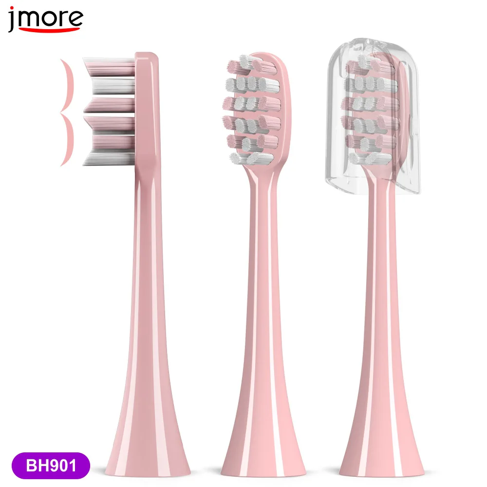 Elektryczna soniczna szczoteczka do zębów końcówki zamienne Jmore BH901 higiena jamy ustnej dla dorosłych codzienne sprzątanie silne wybielanie twarzy wymienne końcówka do szczoteczki do zębów