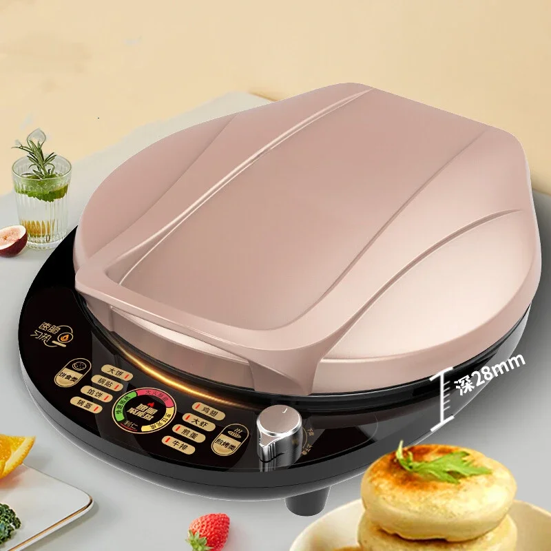 

Electric Baking Pan Intelligent Double-sided Heating 28mm Deepen Pancake Pan Frying Grill Sandwich Breakfast Machine