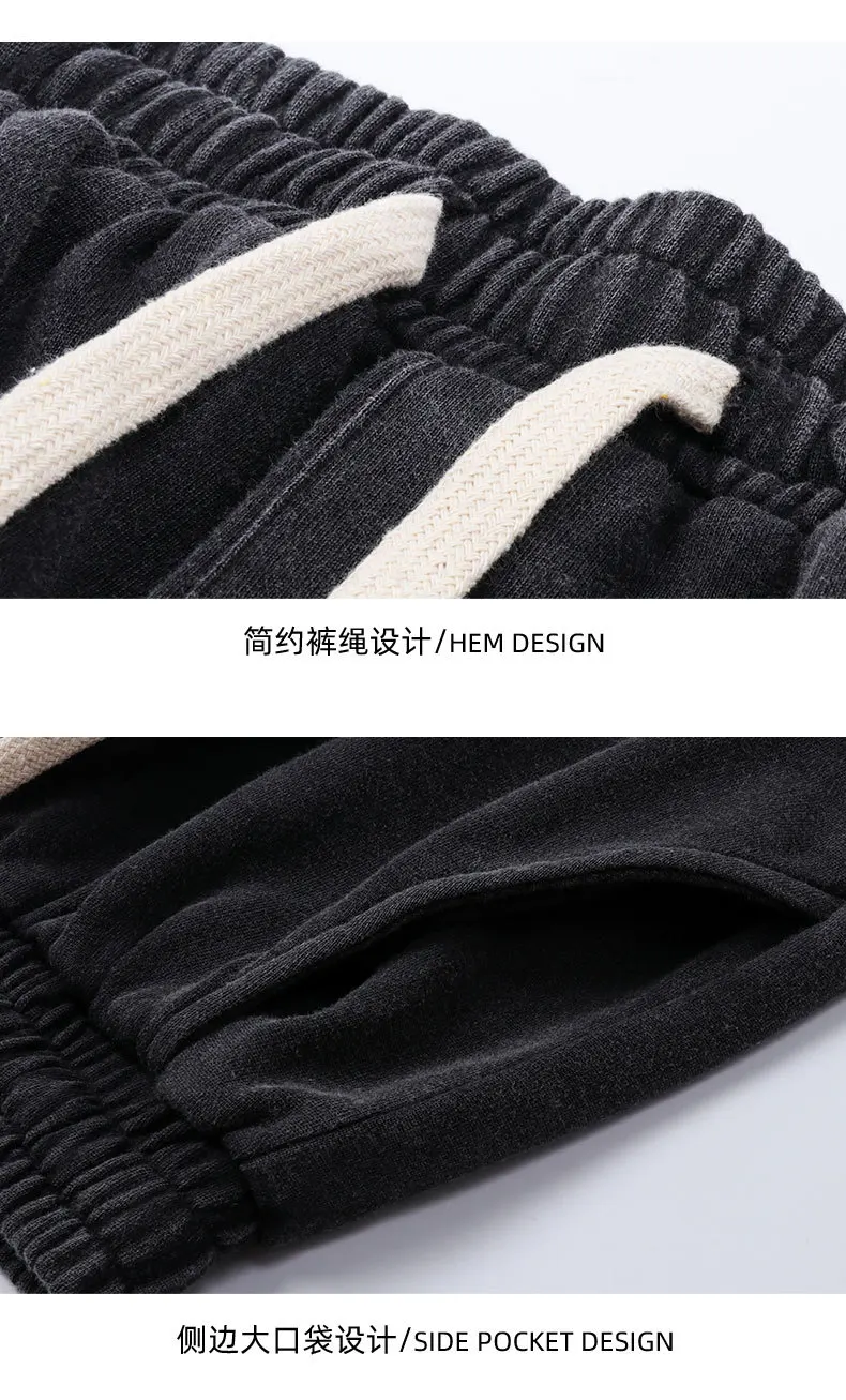 Calça masculina perna larga calças compridas casual bolso solto cintura elástica rendas até calças retas streetwear punk gótico verão 2025