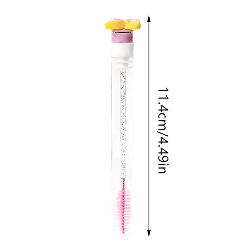 Tube de brosse à cils en plastique réutilisable, moulin à vent rotatif, mini peigne à cils portable, récipient à paillettes, baguette à mascara, outil de maquillage, 1PC